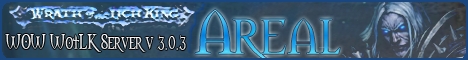 Areal wow Wrath of the Lich King server. Banner