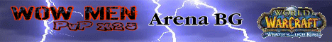 WoWMen PVP server wow wotlk 3.2.2a  x15 Banner