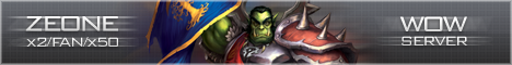 WoW-Zeone x2 и x25, бесплатный сервер 3.3.3a Banner