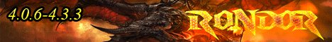 Rondor.ru - Лучший сервер Катаклизм 4.0.6-4.3.3 Banner